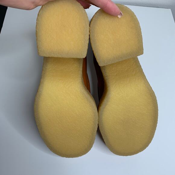 Chloé Jamie Sock Platform Chelsea Almond Boot Luminous Ochre New Size 41 - Picture 11 of 14